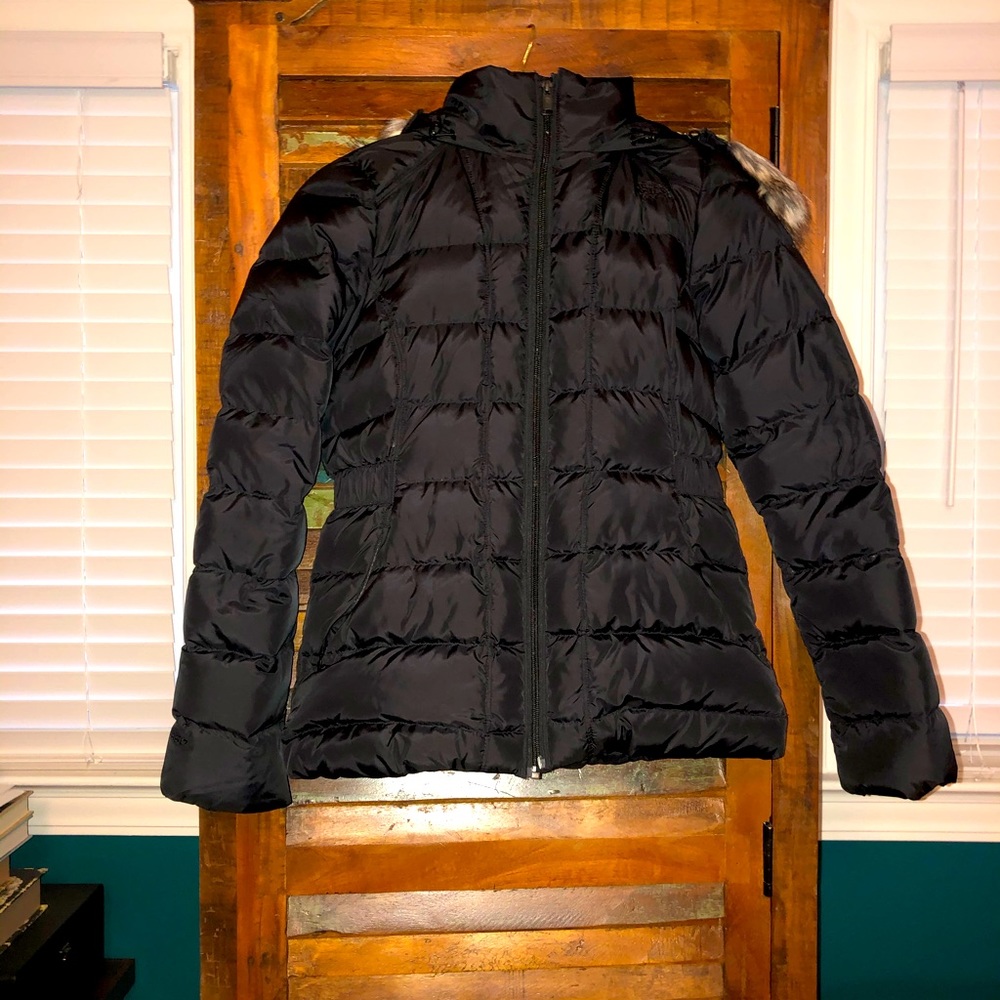 North Face Gotham Puffer Jacket W/ Removable Faux Fur Hood *Like New*